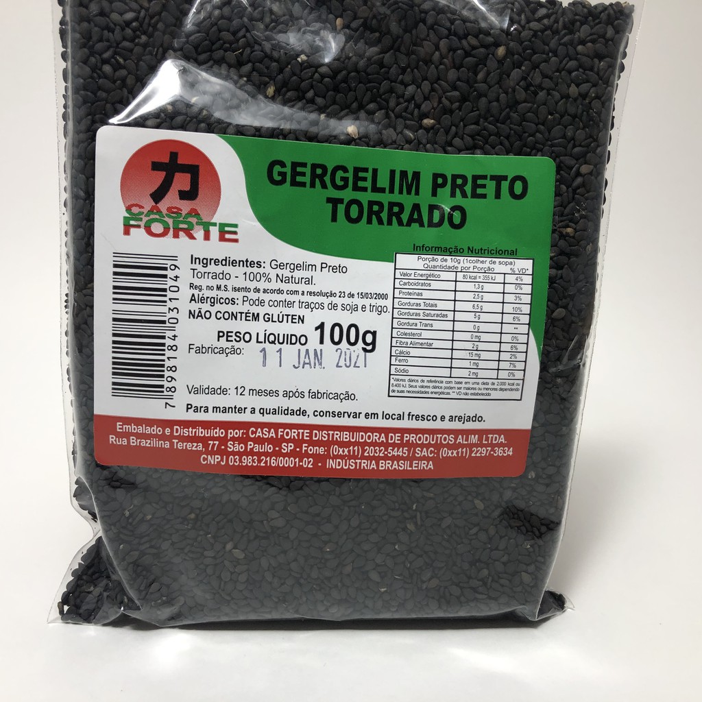 Gergelim Torrado E Cru 100 Gramas