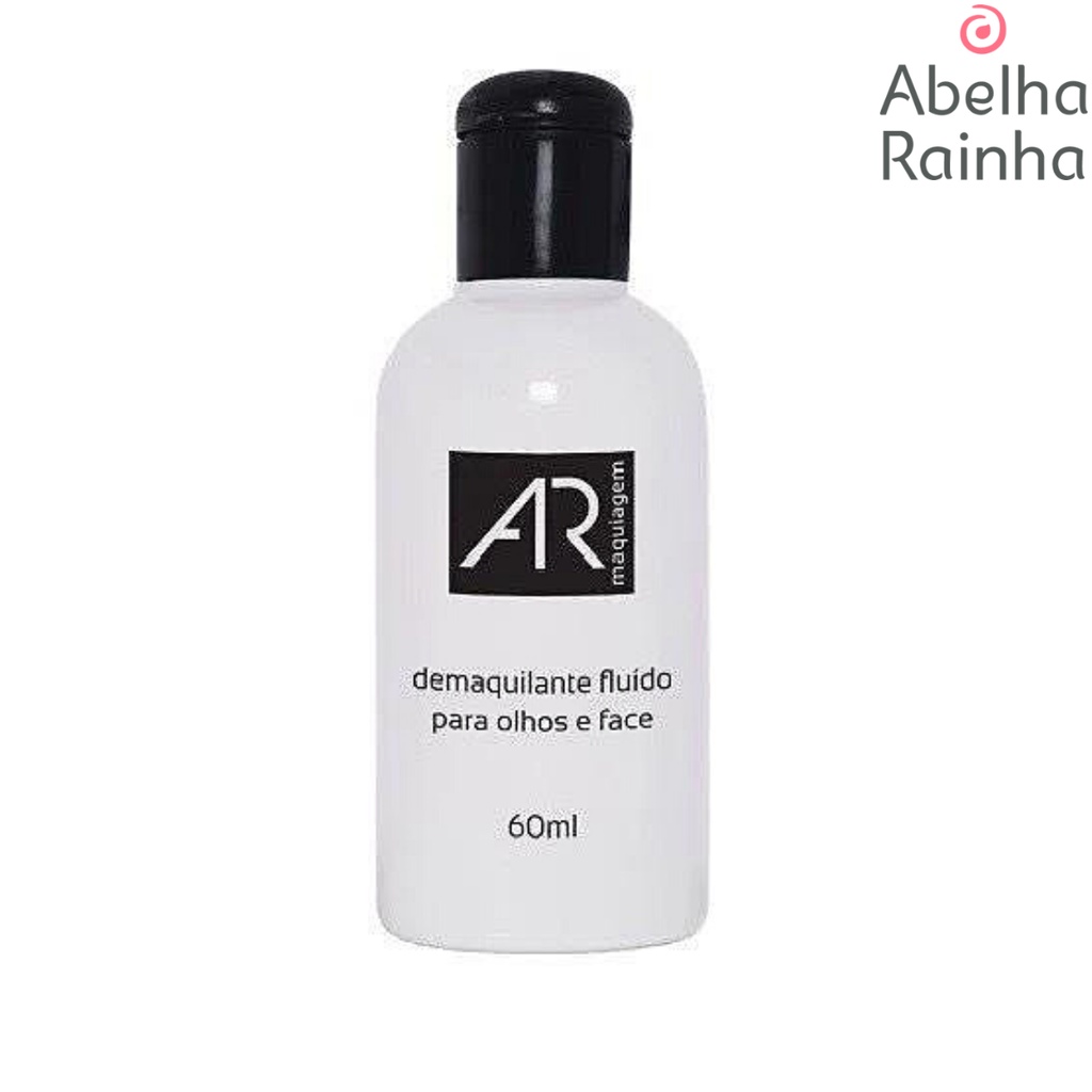 Removedor de Maquiagem Fluido Demaquilante Para Olhos e Face Profunda Limpeza Facial Para O Rosto e Pele - Abelha Rainha 60ml