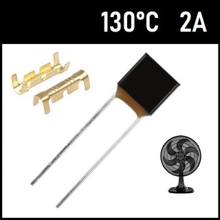 1 Fusível Térmico 2A 130 Graus 130C 130°C 250v Ventilador