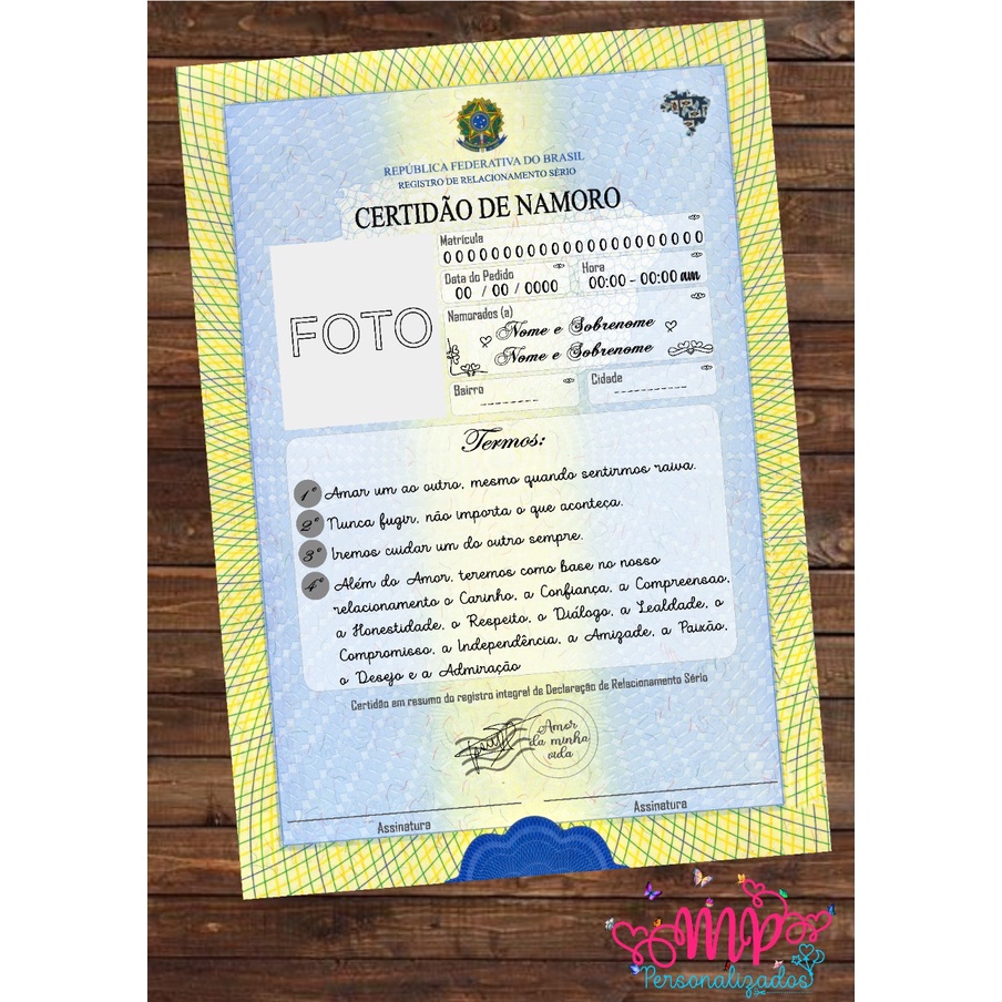 CERTIDÃO DE NAMORO