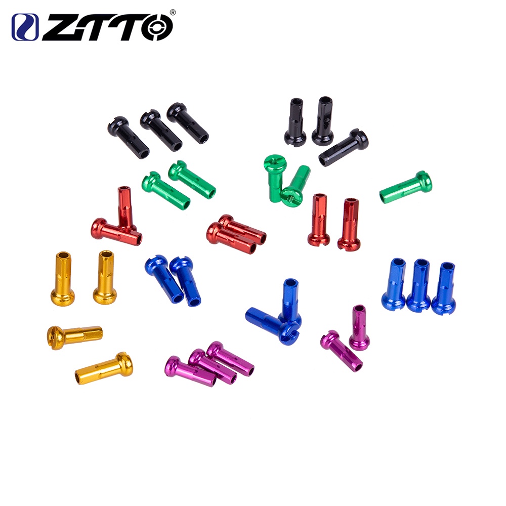 ZTTO MTB Liga De Alumínio 60 Pçs Mamilos De Raio De Bicicleta 2.0 * 14mm Ciclismo De Estrada Mountain bike Roda Multicol