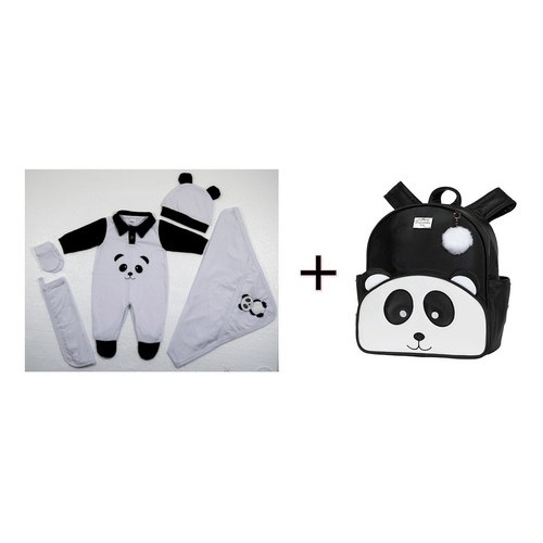 Kit Saída De Maternidade + Mochila Panda 