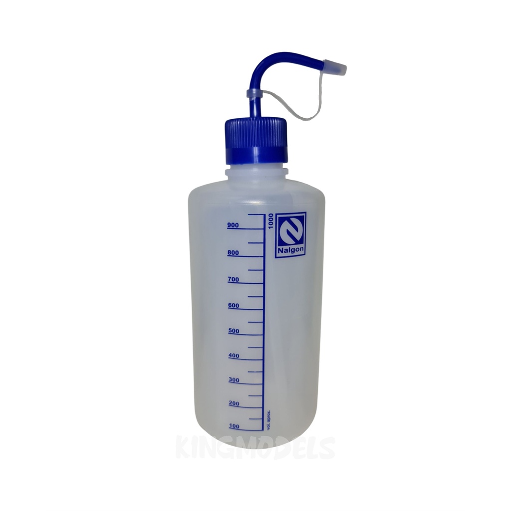 Almotolia 1000ml Polietileno Graduada C/ Pescador Bico Curvo Farmácia Hobby Artesanato Nalgon
