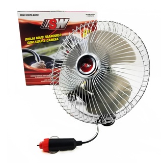 Ventilador Portatil Automotivo 8 Polegadas 12v Cinza