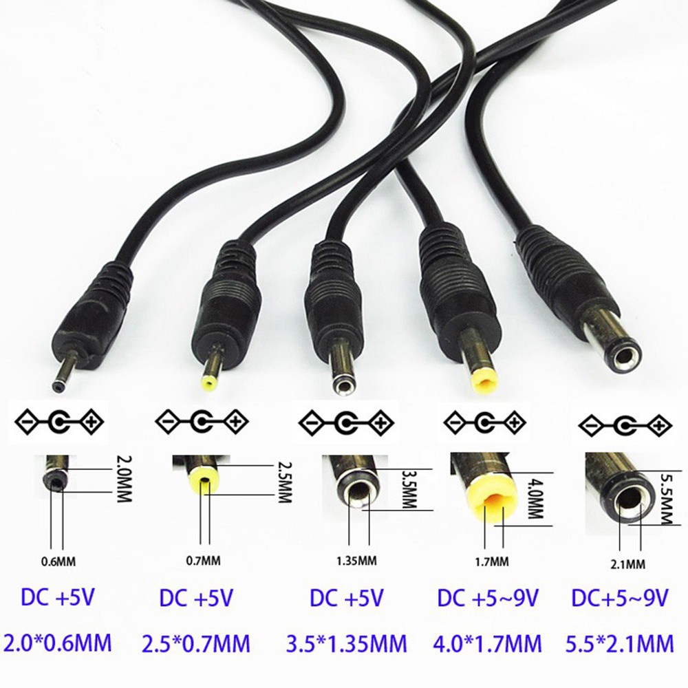 Cabo De Carregamento USB A Macho É 2.0mm . 2,5mm 3,5 mm 4,0 5,5mm Portátil 5V DC