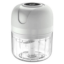Mini Processador Elétrico de Alimentos Portátil com 3 lâminas de aço inox USB 250 ml Bivolt