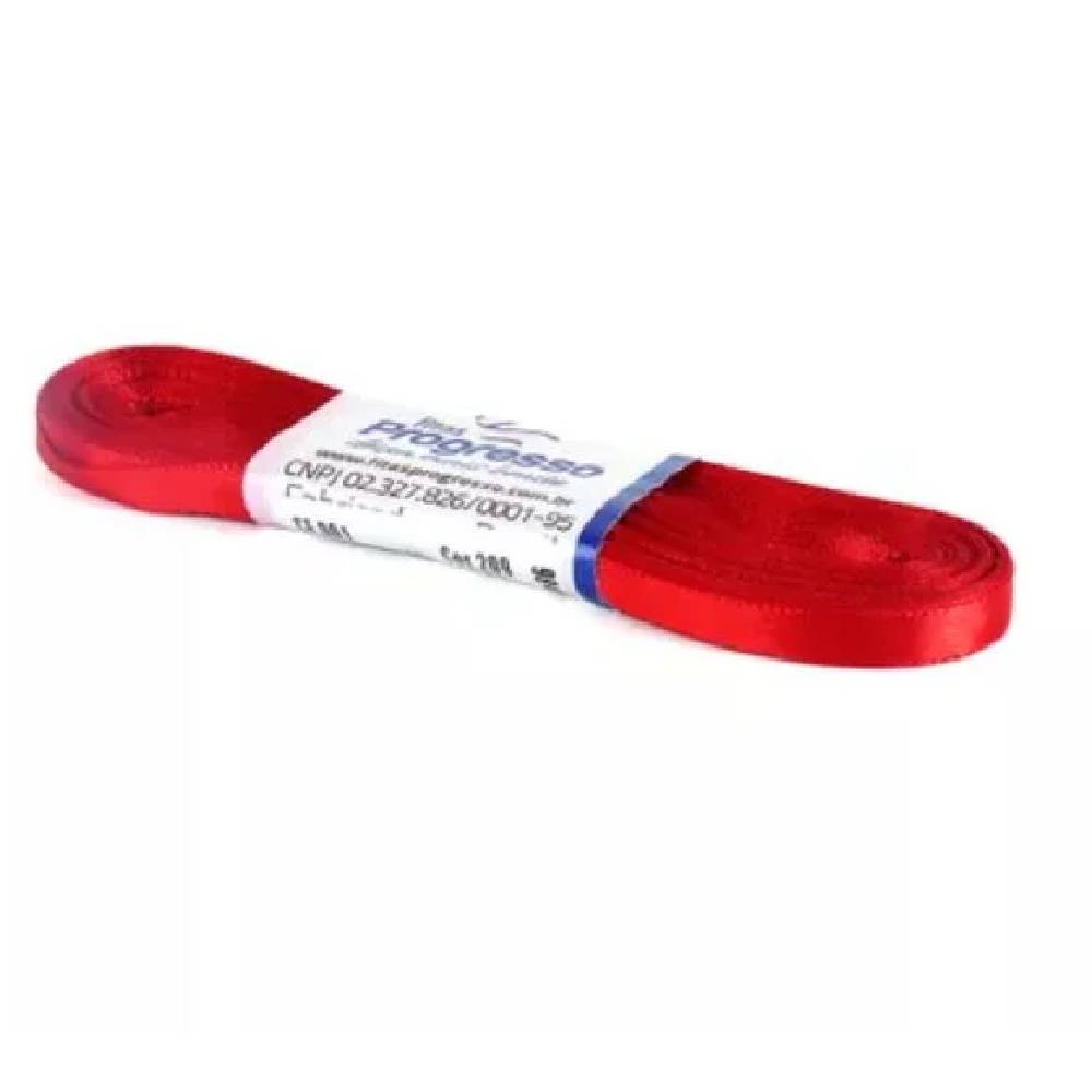 Fita de Cetim Vermelho de 7mm - Progresso - nº1 209 - 10m - 1unidade - Rizzo em Oferta na Shopee