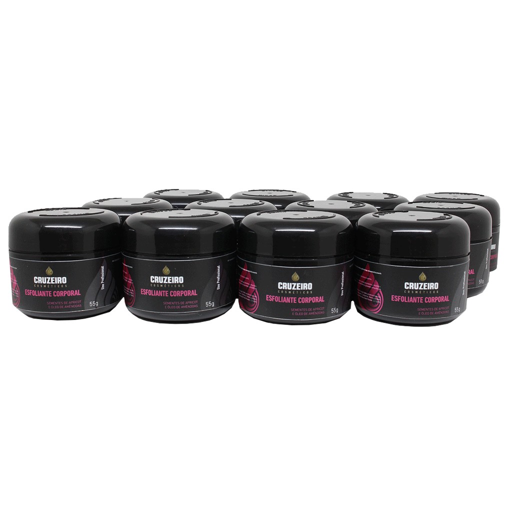 12 unidades Esfoliante Cruzeiro Semente de Apricot 55g Bronzeamento Natural e Bronzeamento Maquina