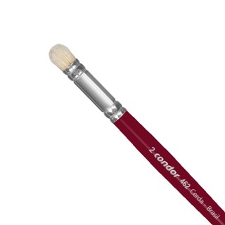 Pincel Condor 462 Luz Seca Cabo Curto Para Stencil Pitura Tamanhos: 0, 00, 000, 2, 4, 6, 8, 10