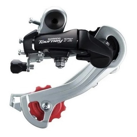 Câmbio Traseiro Shimano Tourney RD-TZ400 GS – 6/7 Velocidades, Sem Gancheira Compatível MTB e Lazer
