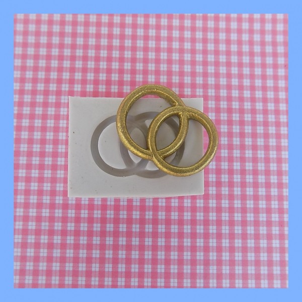 Molde De Silicone Alianças Entrelaçadas Molde Para Confeitaria Molde Para Biscuit 647