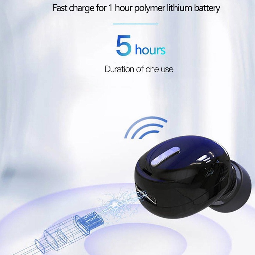 X9 mini 5.0 headset bluetooth Com Microfone Sem Fio handsfree Fones De Ouvido (Apenas 1 Unidade)