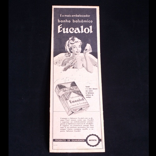 Propaganda Do Sabonete Eucalol Anos 30?