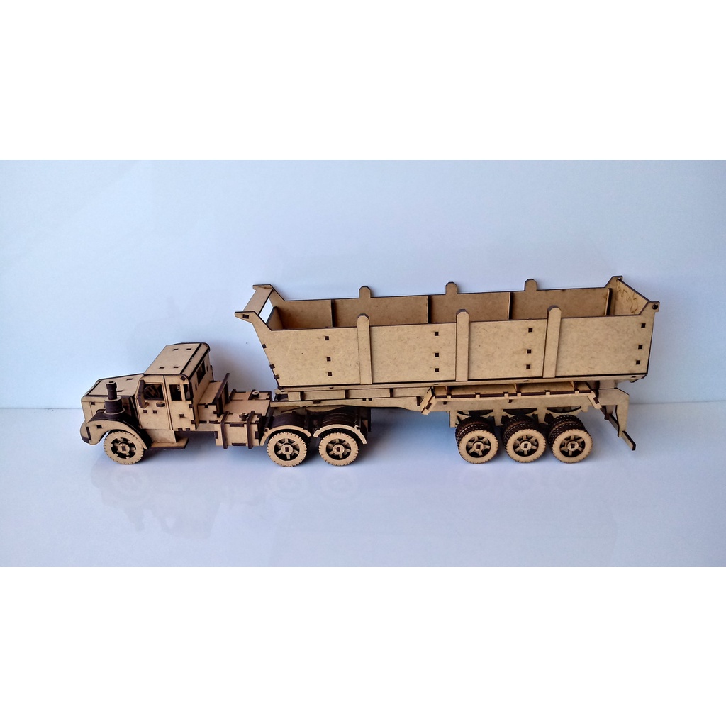Miniatura Scania Jacaré Caçamba Antiga 3d, Quebra Cabeça Mdf