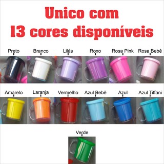 Kit 40 Canecas Acrílica Porta Foto 13 Cores Disponíveis
