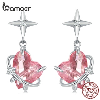 Brincos Bamoer 925 Prata Planeta Feminino Pinos De Orelha Presentes Da Moda Para Meninas