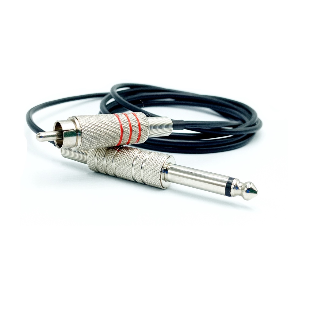 Cabo Rca para Maquina de Tattoo/ Tatuagem clip cord p10 guitarra borracha 1.20 - Um metro e vinte Centímetros