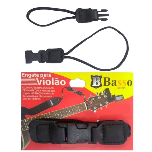 Cordão Engate Rápido Prendedor para Correia Straps Talabarte Violão Ukulele Guitarra