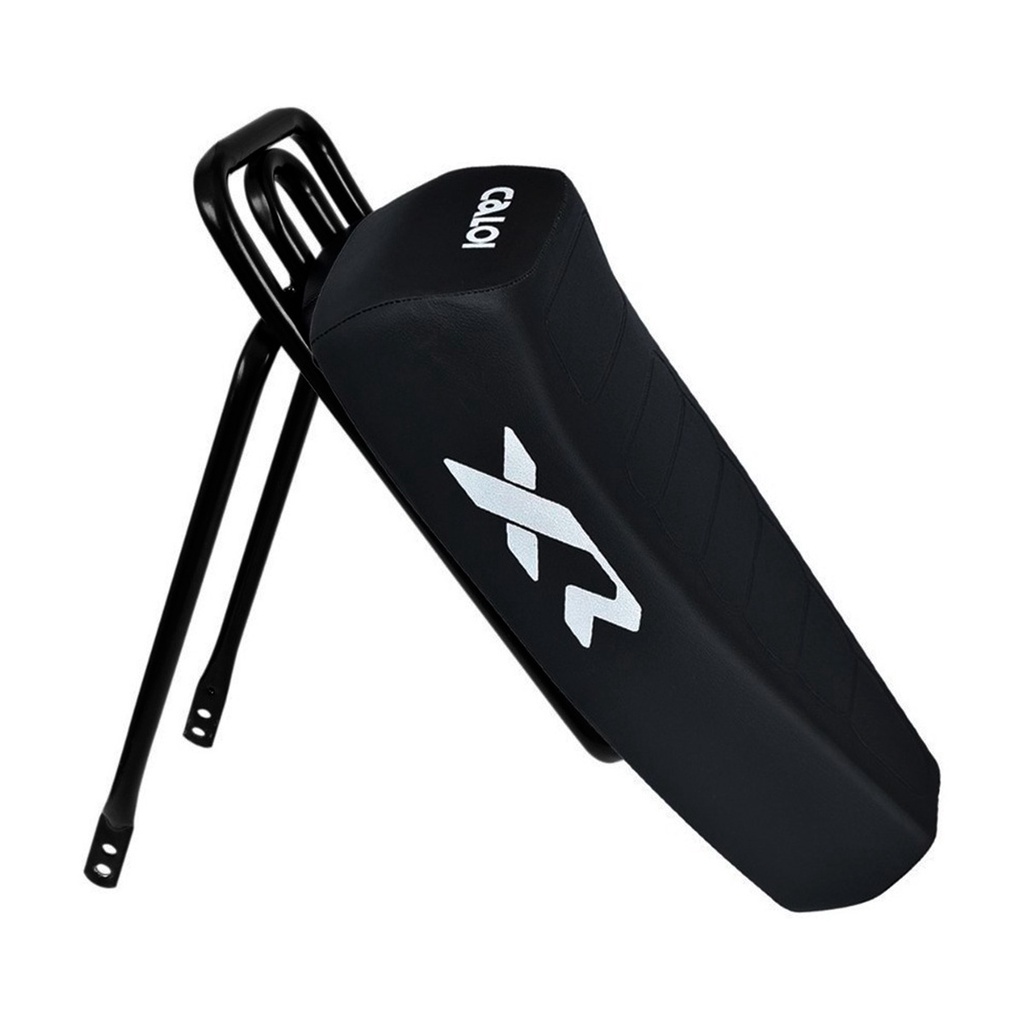 Banco Selim Mobilete XR Caloi Garupa Reta Preta Presilha Kit Completo Bikelete Bicicleta Motorizada