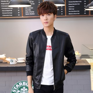 jaqueta de couro fino masculina