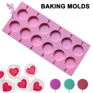 Forma Redonda Molde De Silicone Molde Pirulito Casa Diy Ferramenta De Cozimento Dos Doces De Chocolate