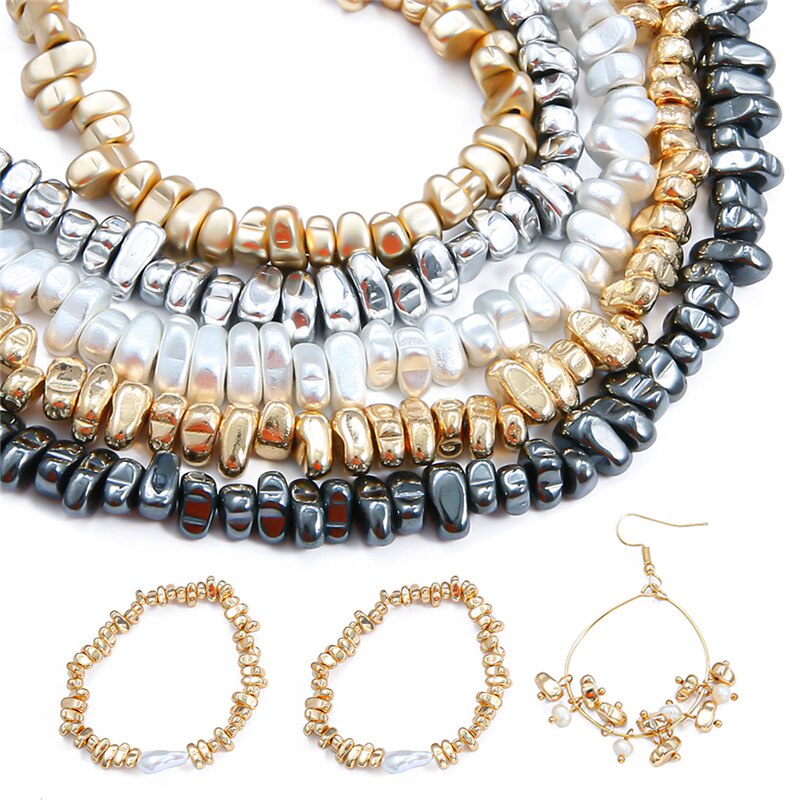 110Pcs Espaçador De Pedra Natural Hematita Irregular De Cascalho Solta Para Fabricação De Joias em Oferta na Shopee