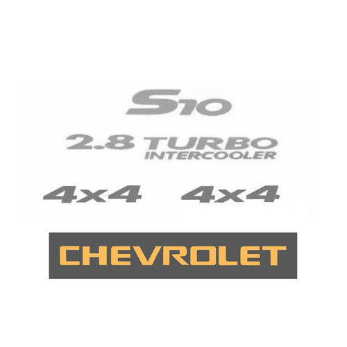Adesivos  S10  4x4  2.8 Turbo Intercooler + Faixa Dourada