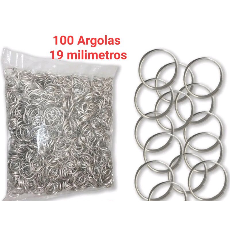 Argola para chaveiro 100 unidades 19 mm PROMOÇÃO em Oferta na Shopee