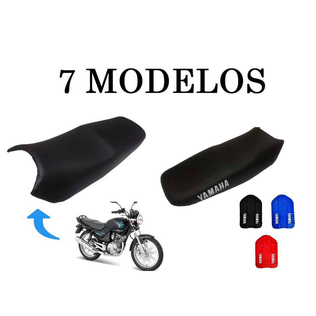 Capa Do Banco Yamaha Ybr 125 - No Modelo Original / Com Escrita De 2000 A 08 - Antiderrapante / Fibra de Carbono / Lisa