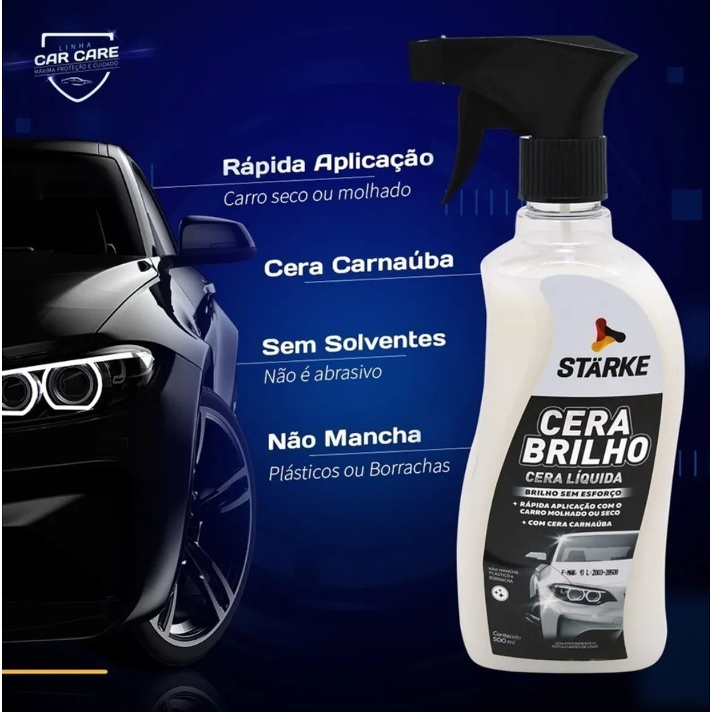 Cera De Carnaúba Automotiva Carro Preto / Branco Liquida Wax | Shopee ...