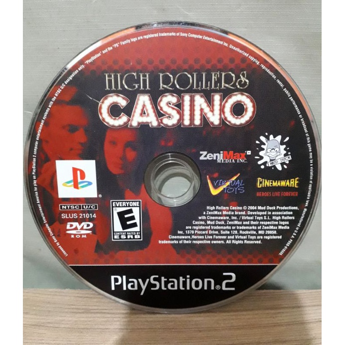 High Rollers Casino, jogo original para ps2 ( CONTÉM RISCOS SUPERFICIAIS NA MÍDIA) funcionando perfeitamente.
