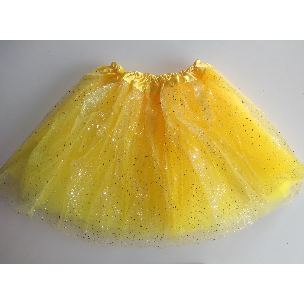 saia de tule infantil com gliter 30cm em Oferta na Shopee
