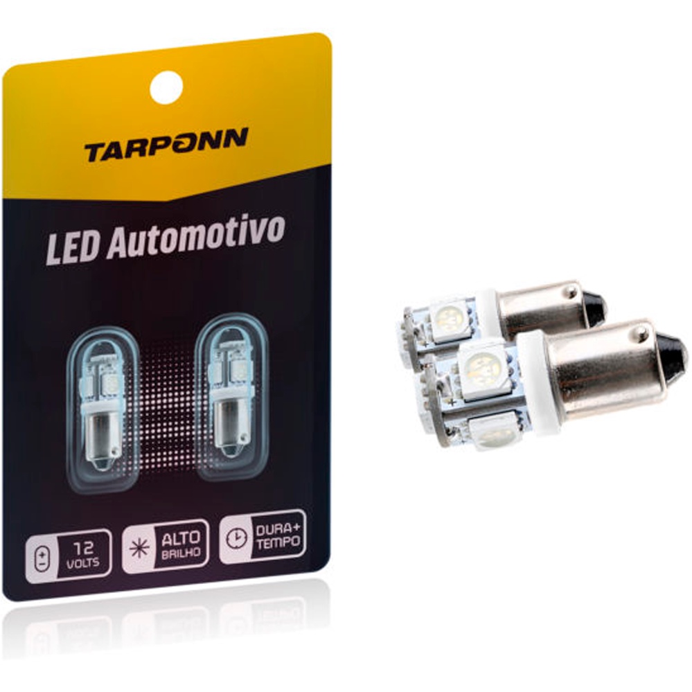 Lâmpada 69 BA9S 5 LED 5050 6000K 12V - Tarponn em Oferta na Shopee
