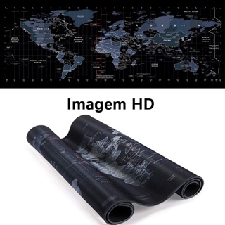80*30CM Mouse Pads mapa mundial Para trabalhos informáticos e jogos Non slip rubber table mat 90*40 em Oferta na Shopee