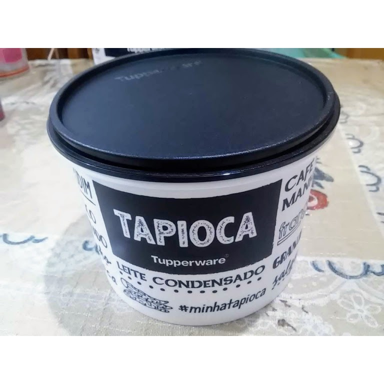 Tupper Caixa De Tapioca 1,6 Kg  Tupperware P&B/Bistro/Floral