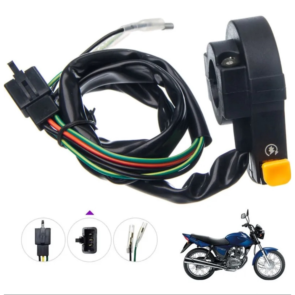 Punho Interruptor de Partida Titan Cg 150 Mix Flex anos 2009 10 11 12 13 Botão partida elétrica direito moto Honda em Oferta na Shopee