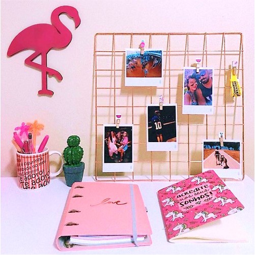 TELA ARAMADA MULTIUSO 40X40CM MEMORY BOARD COM 5 MINI PRENDEDORES