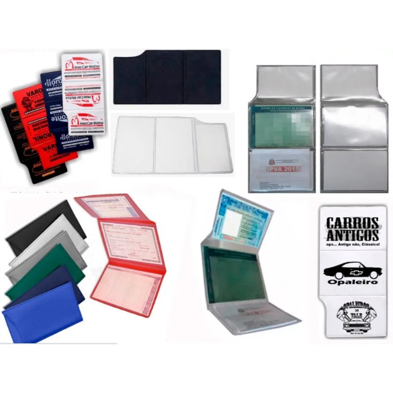 200 Carteira Porta Documento Cnh 3 Partes Personalizadas em Oferta na Shopee