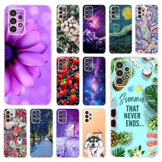 Capa Flexível De TPU Com Estampa De Flor Para Samsung Galaxy A13/A135/SM-A135F/4G/2022