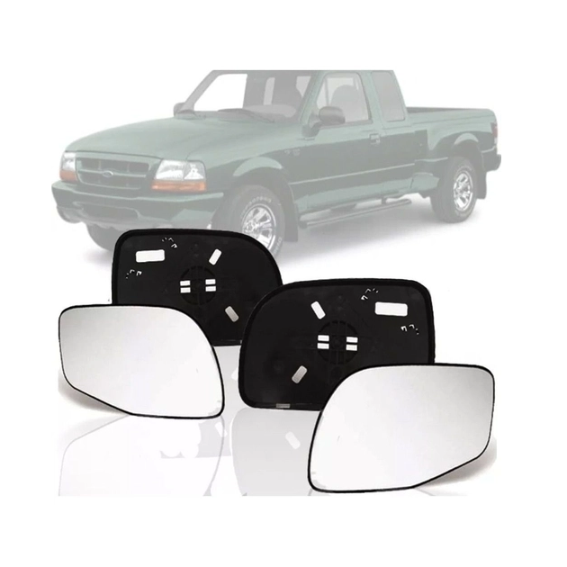 Lente Retrovisor Ranger 98 99 00 01 02 03 04 Com Base