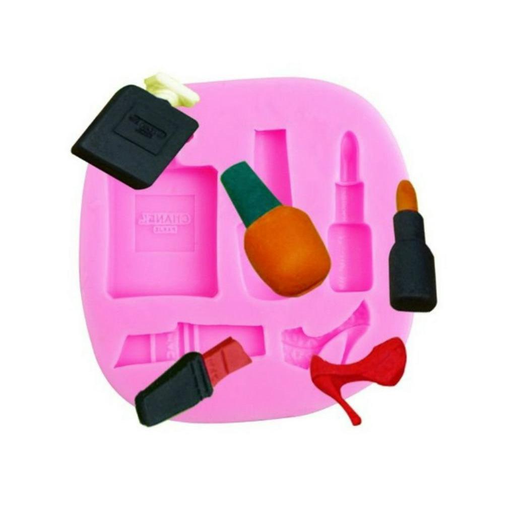 Molde De Silicone Perfume, Sapato, Batom, Esmalte