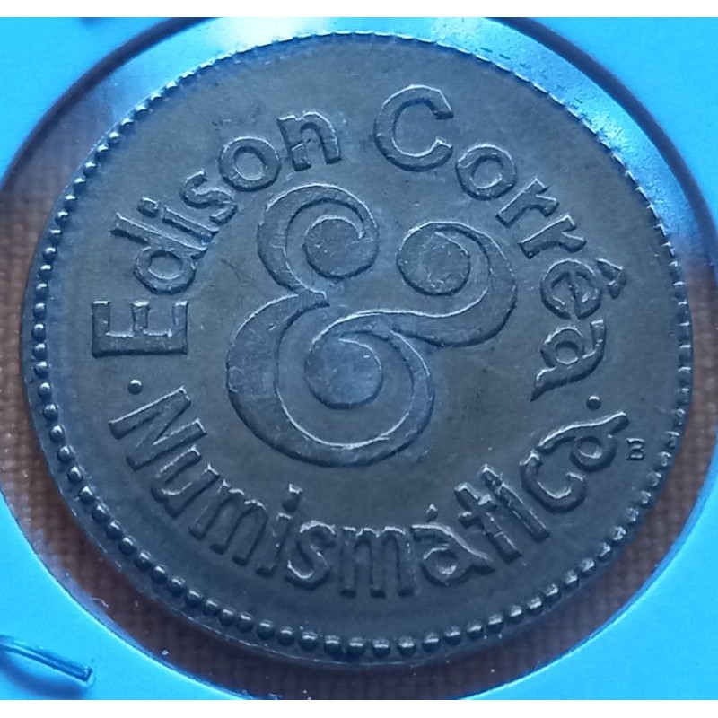 Medalha Feita por ''Balsemão'' . Cunhada numa moeda de 2 Cruzeiros. Elimatec Moedas Antigas.