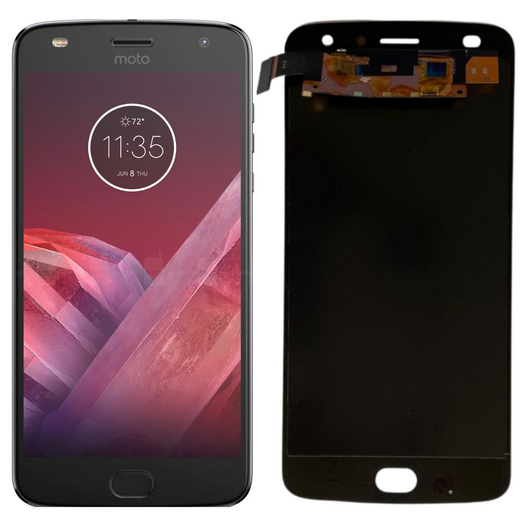 Lente In Vetro Con Adesivo Per Motorola Moto Z2 Play XT1710 – Ricambio Nero, One Click Components - Foto 6