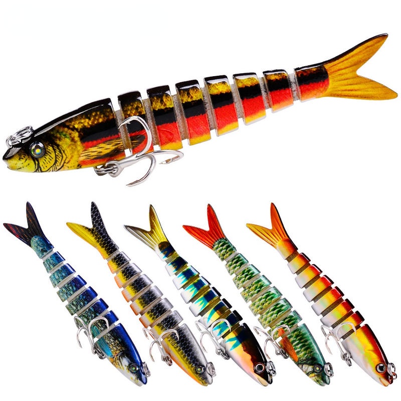 Isca Falsa Peixe 9 Cm/7g Biônico Multi-Escionados De Plástico Rígido Tanque Sangue Mar Pesca Atacado em Oferta na Shopee