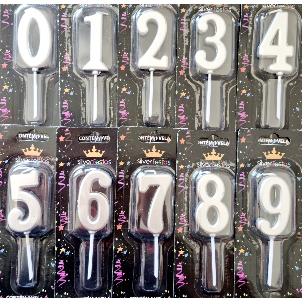 Vela Aniversário Pick Prata- Linha Luxo em Oferta na Shopee