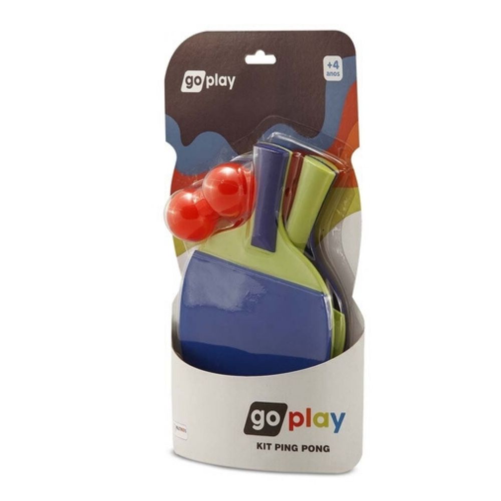 Go Play Kit Ping Pong com 2 Raquetes e Bolinha - Multikids - BR950 em Oferta na Shopee