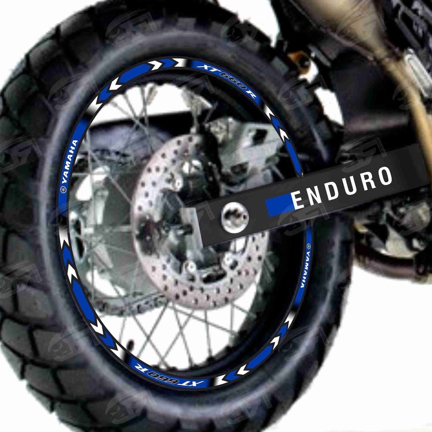 Adesivo Friso Refletivo Roda Moto Yamaha XT 660R XT660R XT 660 R XT 600 XT600 + Adesivos Int M01 az