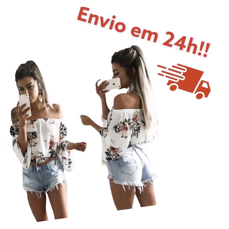BLUSINHA CIGANINHA OMBRO A OMBRO- Ciganinha manga flare- Cropped Florido estampado feminino- cropped ciganinha de viscose promoção relâmpago
