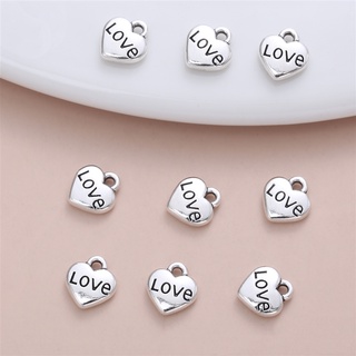 40 Pçs/set Delicado Da Forma Do Coração Adorável Amor Acessórios Charme Para Mulheres Personalizado DIY Fazer Jóias Colar De Pingente