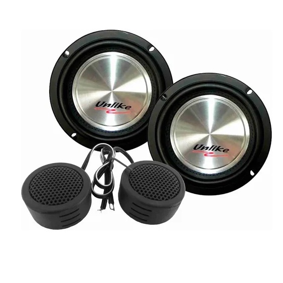 Kit 2 Vias Unlike 6 Pol 180rms Par Graves / Medios / Tweeter Unf61 + tw em Oferta na Shopee